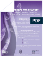 Second Annual Domestic Violence Awareness Walk/Run OCTOBER 13, 2012