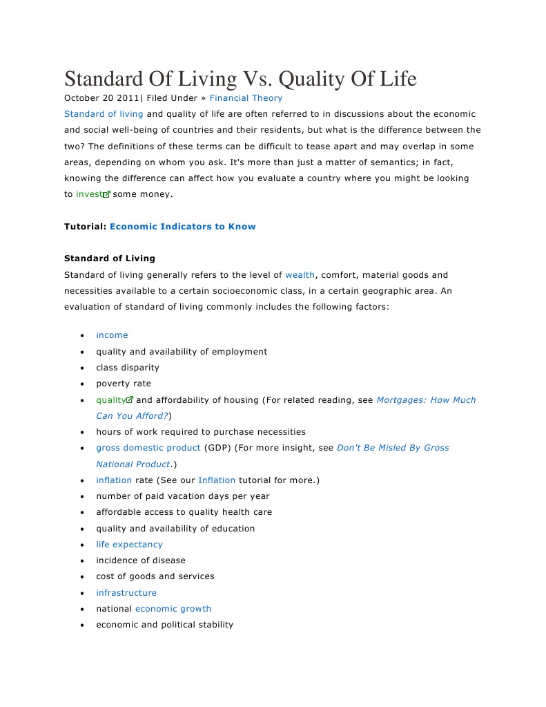 quality of life vs quantity of life essay