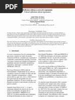 Reflexões crtíticas acerca de ergonomia - POTTES e HANNS