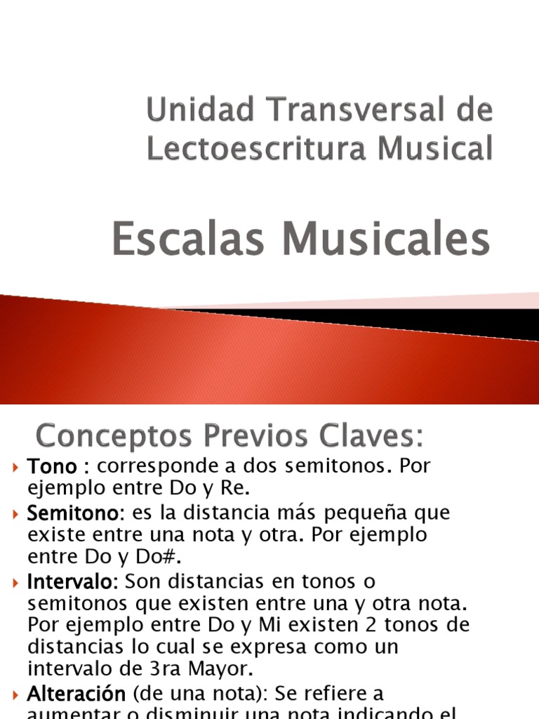 Escalas Musicales | PDF | Escala (música) | Acorde (Música)