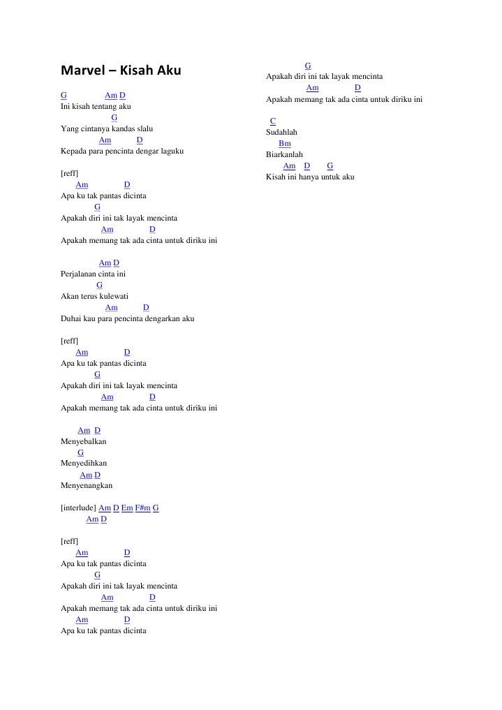 Chord Gitar Selayaknya Engkau Tahu Betapa Ku Mencintaimu Tebak Gambar