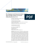 Development and Characterization of DNA Microsatellite Primers For Buriti (Mauritia Flexuosa L.F.)