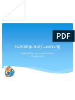 Contemporary Learning: Supported by A 1 To 1 Laptop Program ST Luke's, 2013