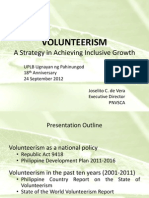 VOLUNTEERISM: A Strategy in Achieving Inclusive Growth