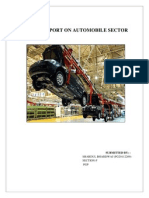 Project Report On Automobile Sector: Submitted By: - SHARDUL BHARDWAJ (PG20112209)