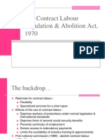 The Contract Labour Regulation & Abolition Act, 1970