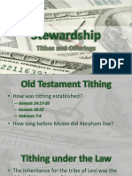 Stewardship - Tithes and Offerings