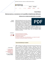 Kwasi Wiredu - Democracia y Consenso en La Política Tradicional Africana