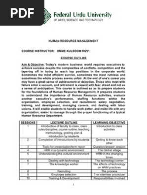Course Outline