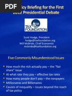 Tax Policy Briefing 100312