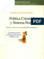 Rivera Beiras, Politica Criminal y Sistema Penal