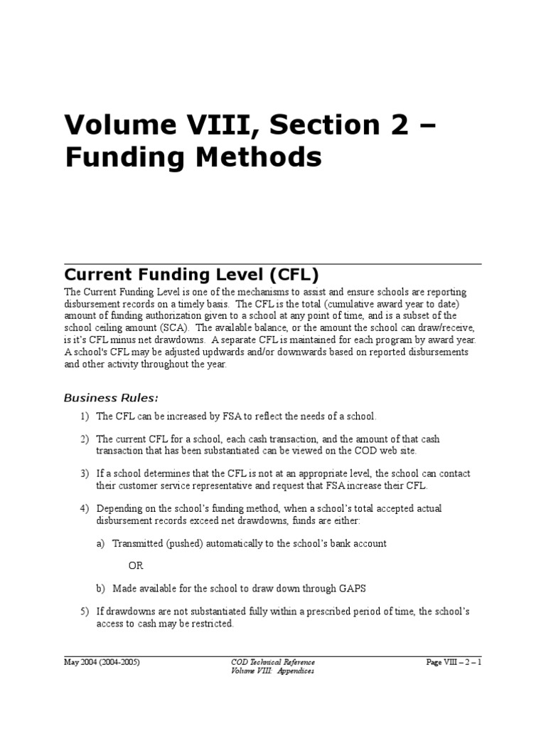Description: Tags: 0405CODVol8Sec2FundingMethodsvMay04 | PDF | Pell ...
