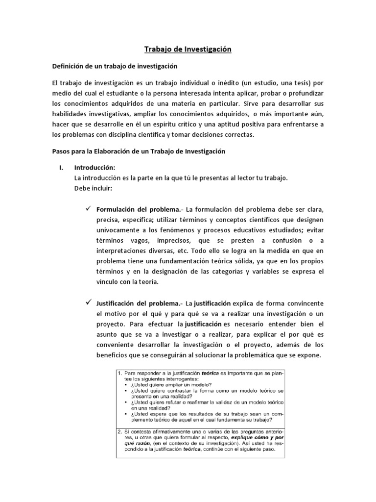 Pasos para un Trabajo de Investigación | PDF | Teoría | Epistemología