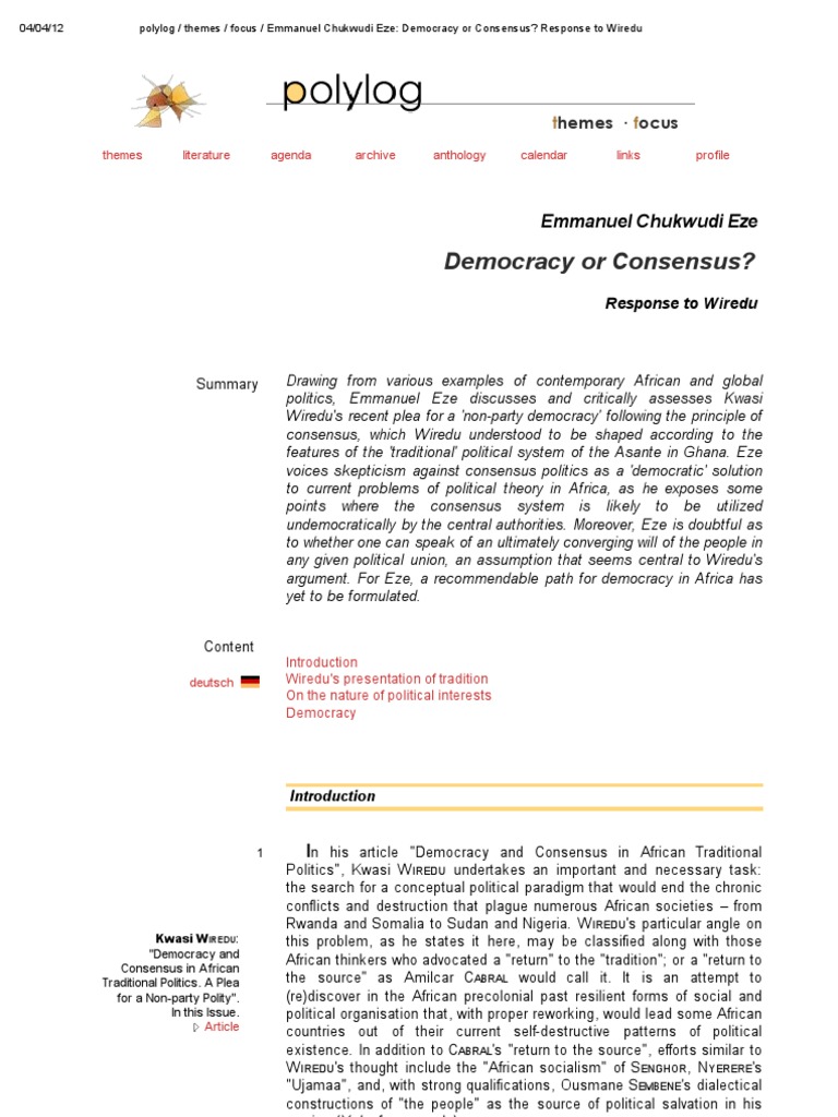 Emmanuel Chukwudi Eze: A Name Etched in Intellectual Legacy