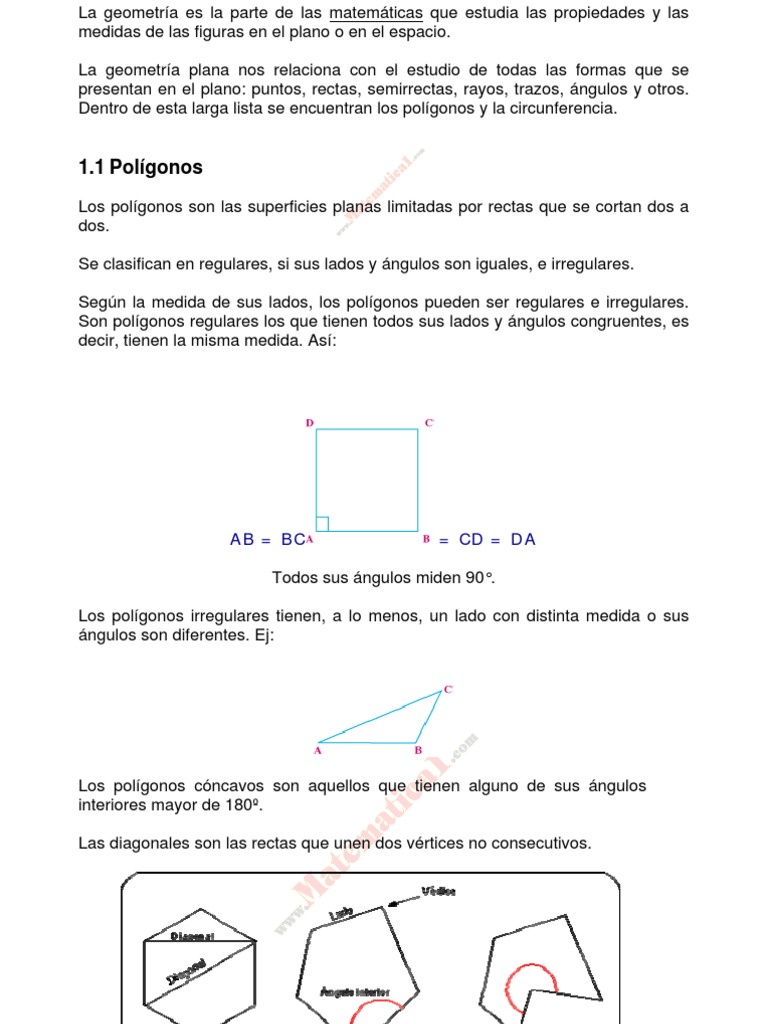 Conceptos básicos de la geometría plana