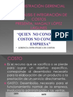 Analisis e Integracion de Costos