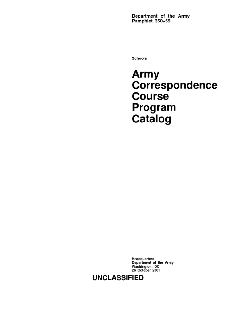 Army Correspondence Course Program United States Army Officer