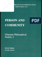 Kwasi Wiredu and Kwame Gyekye - Person and Community - Ghanian Philosophical Studies