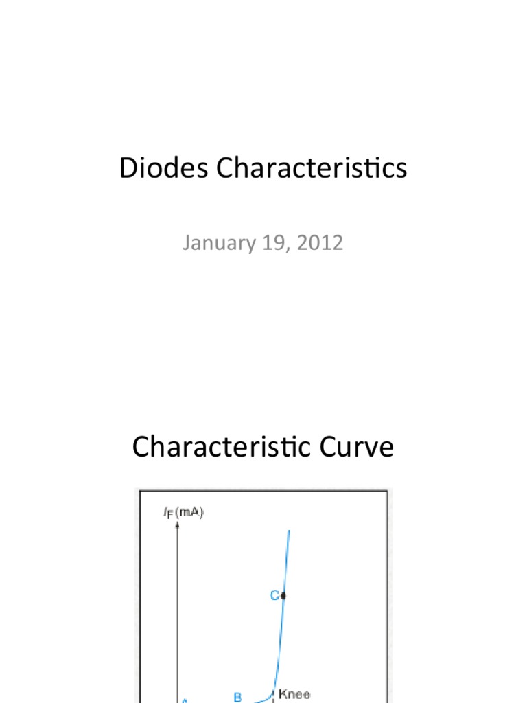 Diode Characteristics | PDF | Diode | Semiconductor Devices