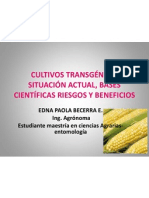 Cultivos Transgénicos Situación Actual, Bases Científicas Riesgos y Beneficios