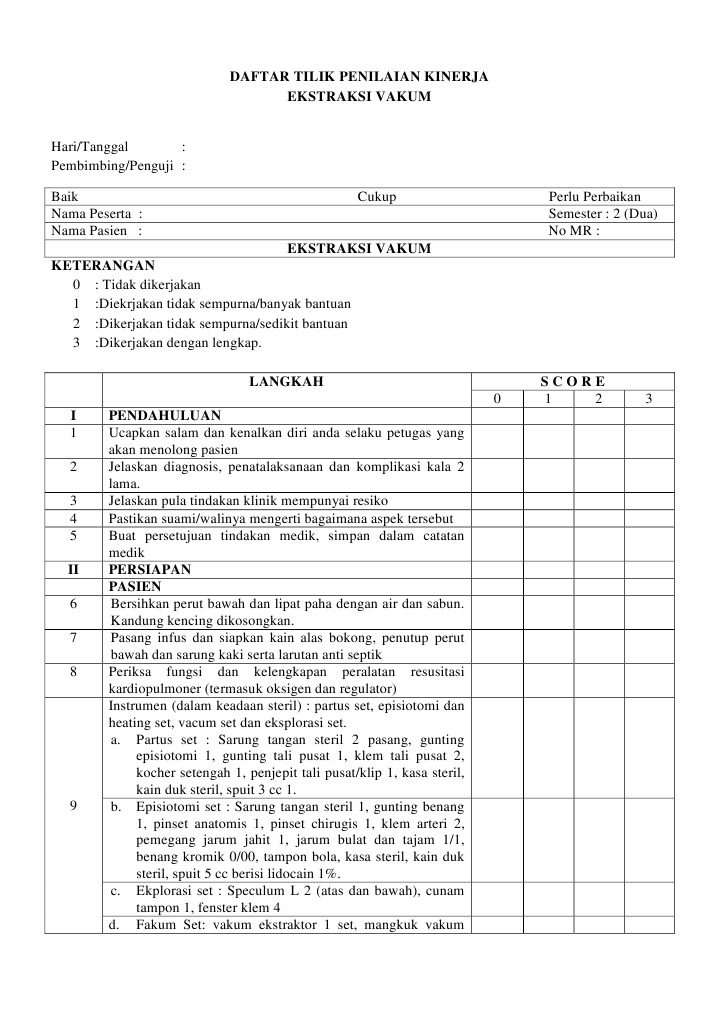 Panduan Ekstraksi Vakum Bayi | PDF