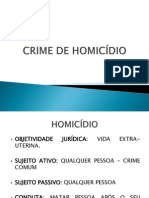 CRIME DE HOMICÍDIO