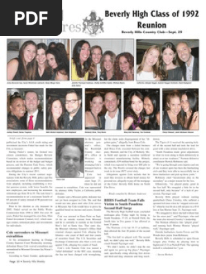 Beverly High Class of 1992 Reunion--Beverly Hills Weekly, Issue #679
