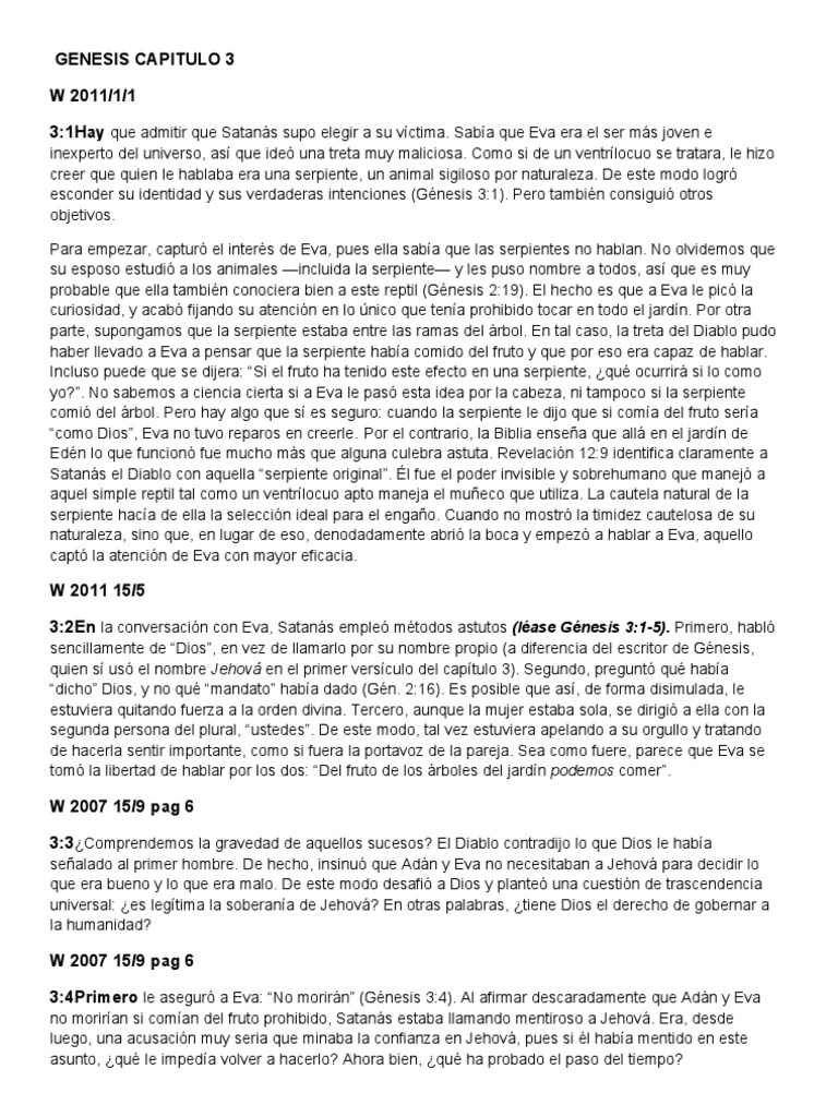 Investigacion de Genesis Capitulo 3 | PDF | Adán y Eva | Víspera