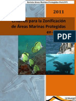 Criterios para la Zonificación de Áreas arinas Protegidas en el Perú