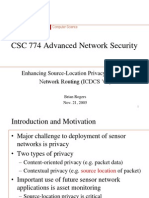 CSC 774 Advanced Network Security: Enhancing Source-Location Privacy in Sensor Network Routing (ICDCS '05)