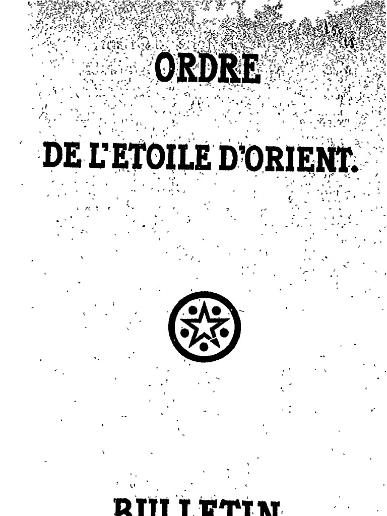 Bulletin de L'Étoile D'orient N°4 (Octobre 1927) PDF