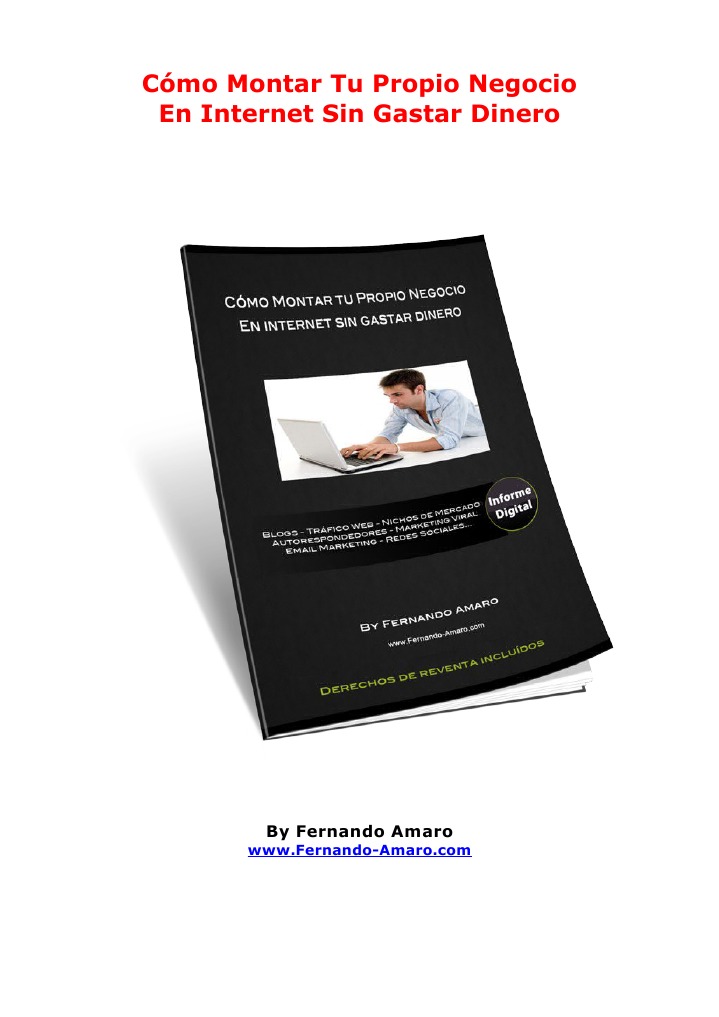Cómo Montar Tu Propio Negocio en Internet Sin Gastar Dinero | PDF ...