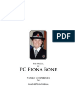 Order of Service - Fiona Bone