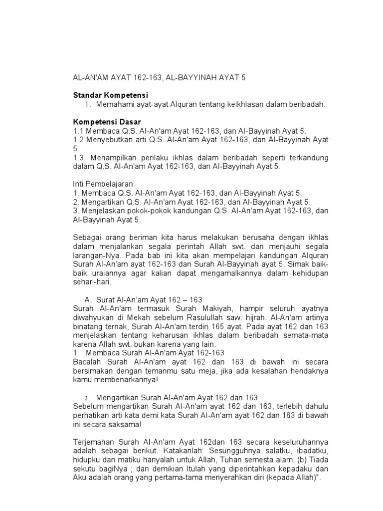 Surah Al Bayyinah Ayat 1 Sampai 8 - Gbodhi