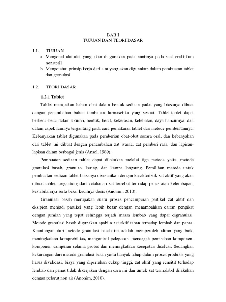Teori Dasar Laporan Pengenalan Alat