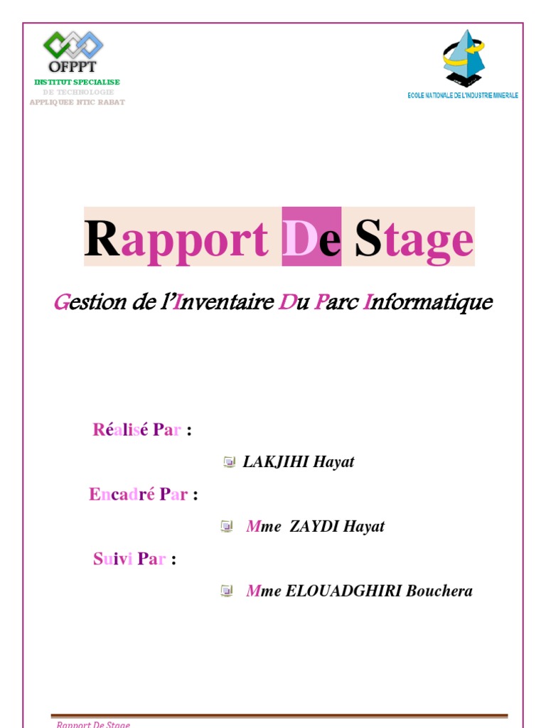 Rapport Inventaire Du Parc Informatique Lakjihi Hayat Pdf Informatique Ingenierie Informatique