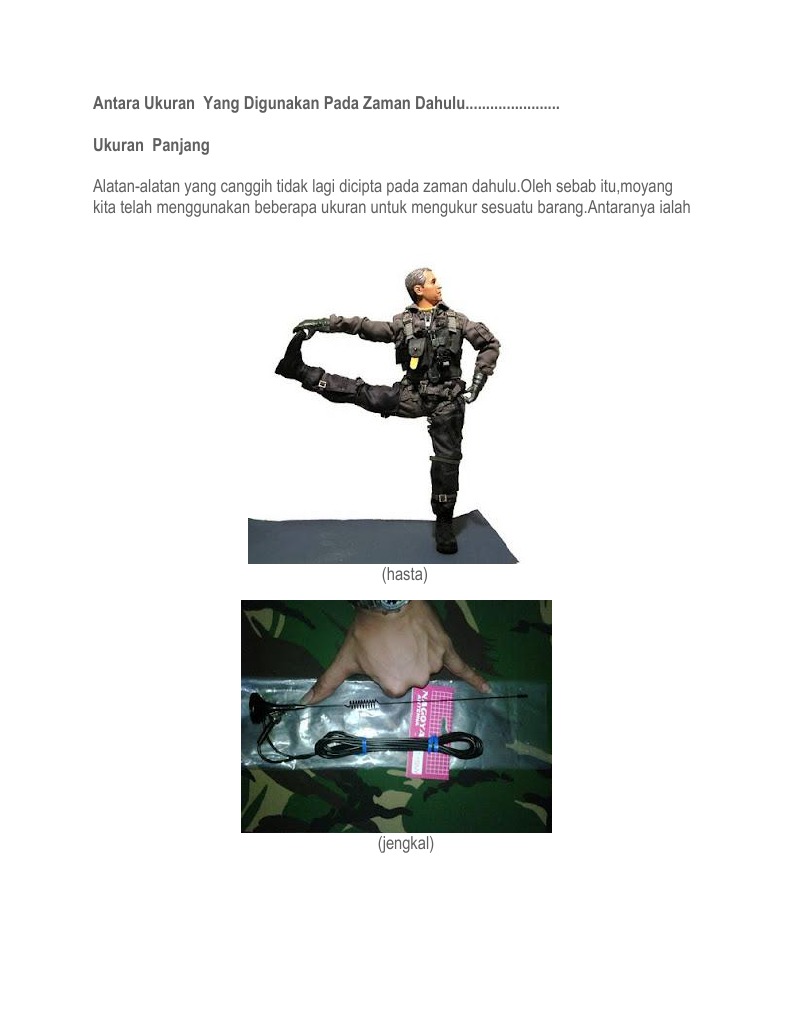 Antara Ukuran Panjang Yang Digunakan Pada Zaman Dahulu Pdf