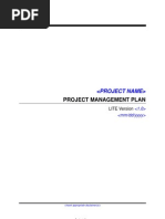 Project Management Plan - LITE Template