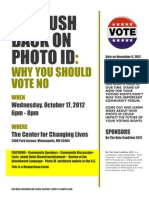 The Push Back On Photo ID: Why You Should Vote No