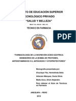 Monografia FARMACOLOGÍA DE LA SECRECIÓN ÁCIDO-GÁSTRICA