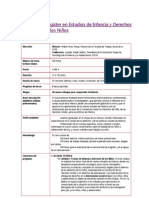 Magíster en Estudios de Infancia y Derechos de Los Niños