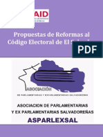 Propuestas de Reforma Al Codigo Electoral de El Salvador Por Asparlexsal