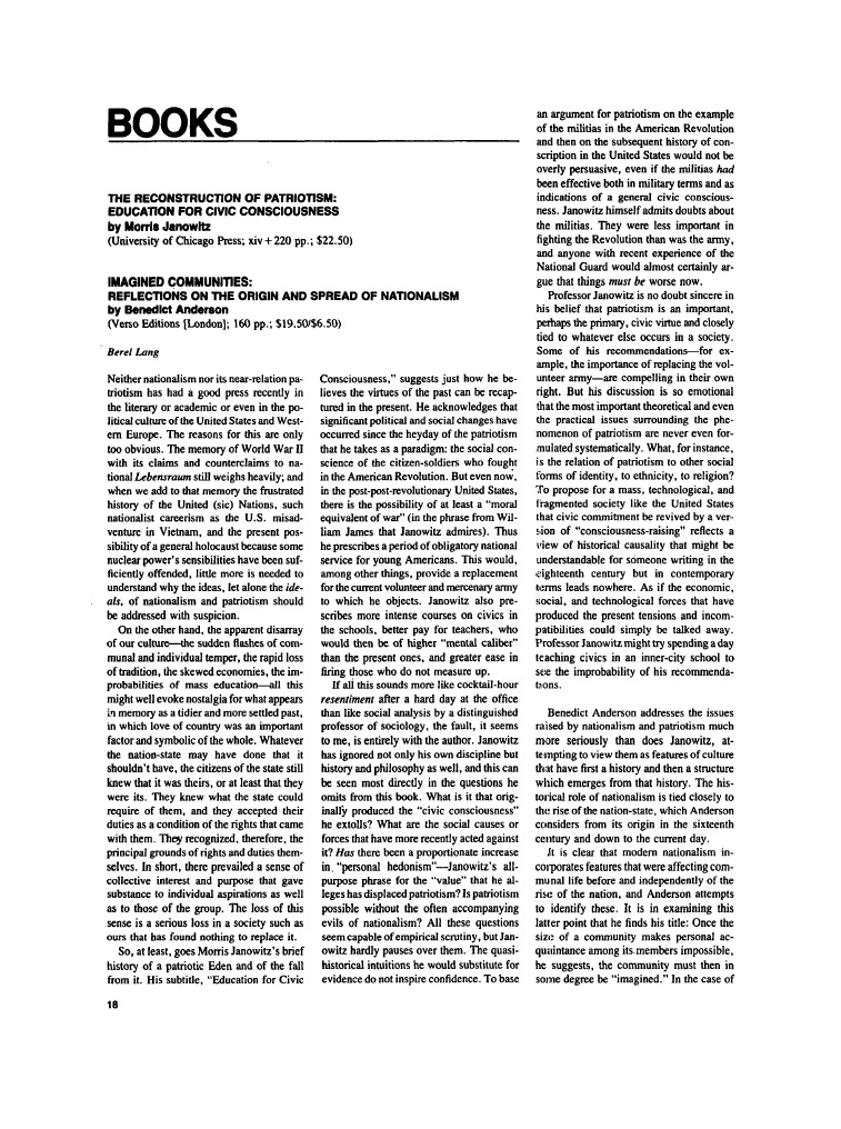 Review Imagined Communities | PDF