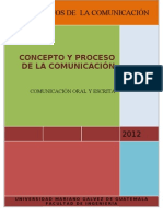 Concepto y Proceso de La Comunicacion