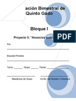 5to Grado - Bloque 1 - Proyecto 3