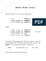 Generalized Modus Ponens: Implies P Implies Q Implies Q