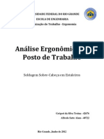 Análise Ergonômica Do Posto de Trabalho - Soldagem Sobre-Cabeça em Estaleiros