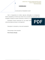 COMUNICADO - Direito Penal - (Alteração do cronograma).Text.Marked