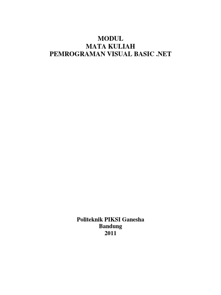 VB Net | PDF | Komputer