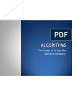 The Concept of An Algorithm Algorithm Representat